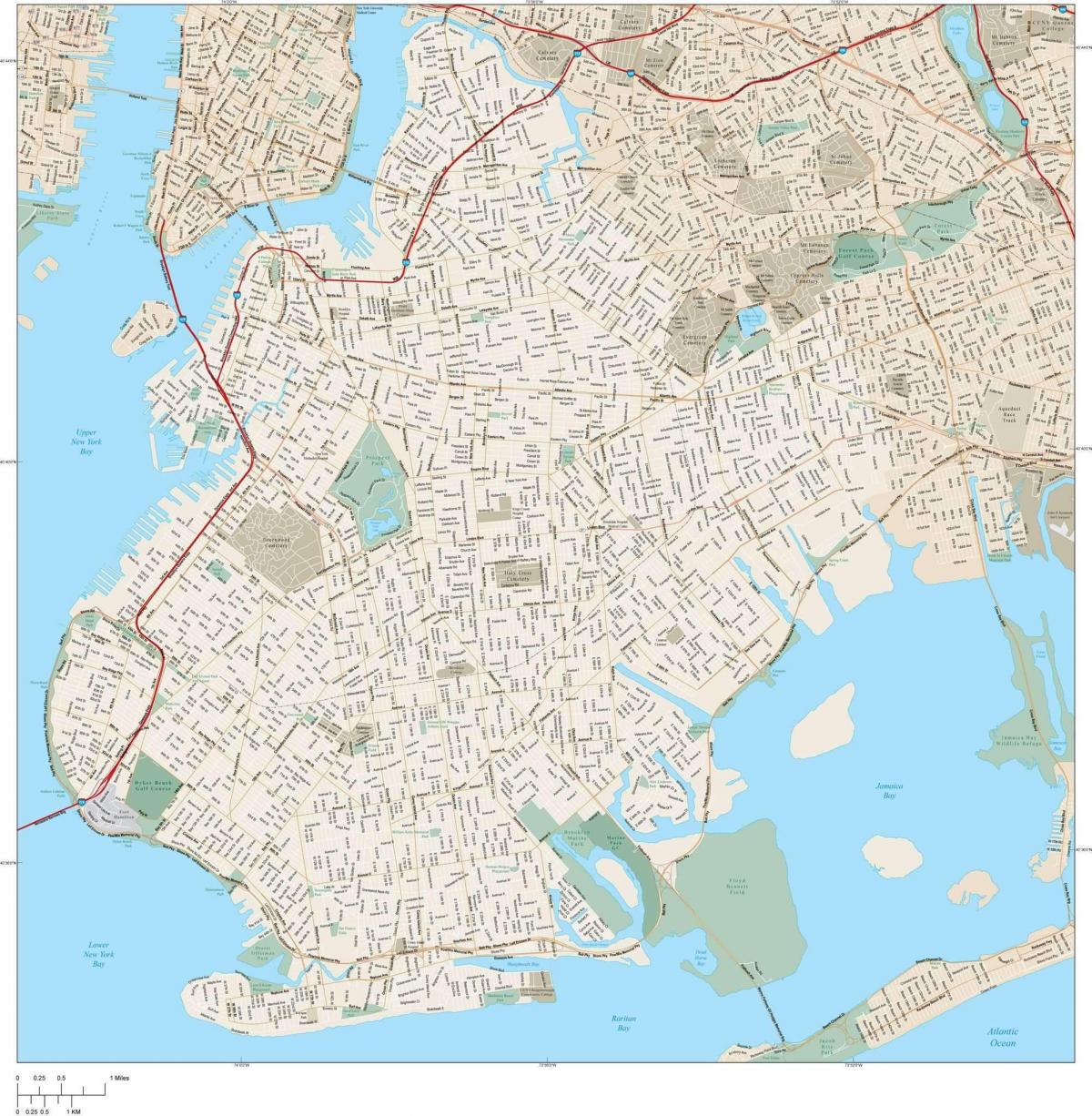 Brooklyn - mapa miasta