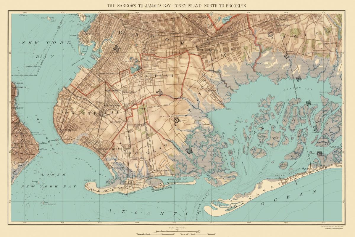 Mapa historyczna Brooklynu