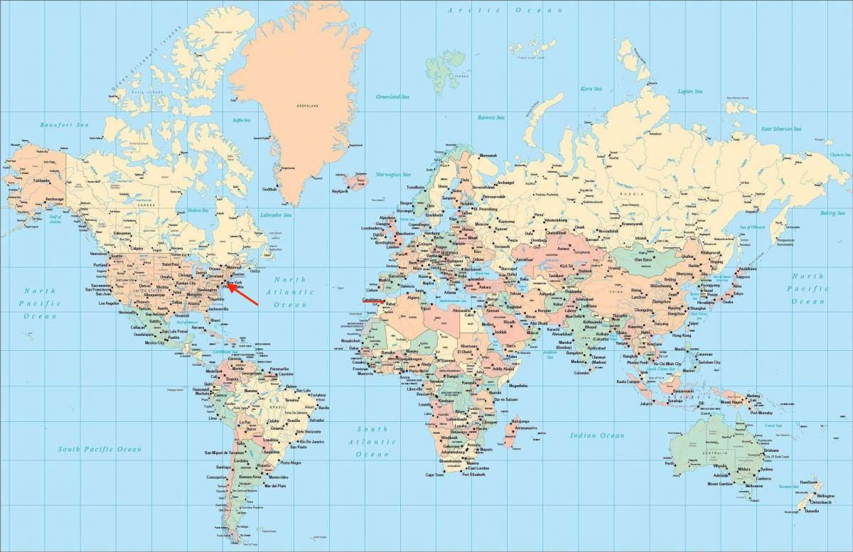 Lokalizacja Brooklynu na mapie świata