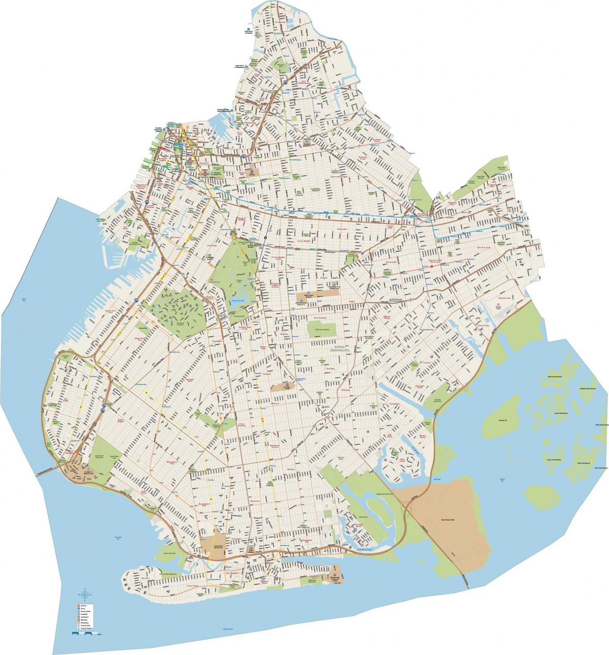 Mapa ulic Brooklynu